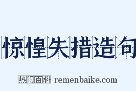 惊惶失措造句是什么意思的图片